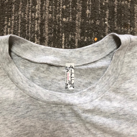 Free People Intimacy || Grey Tee Shirt BodySuit - Picture 6 of 10